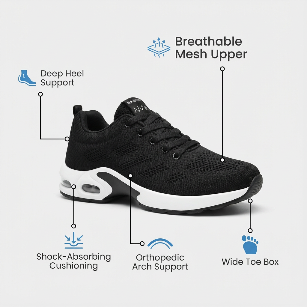 Orthora Pro - 12-timers Skift Sko til Lænde- &amp; Plantar Fasciitis Lindring (Unisex)