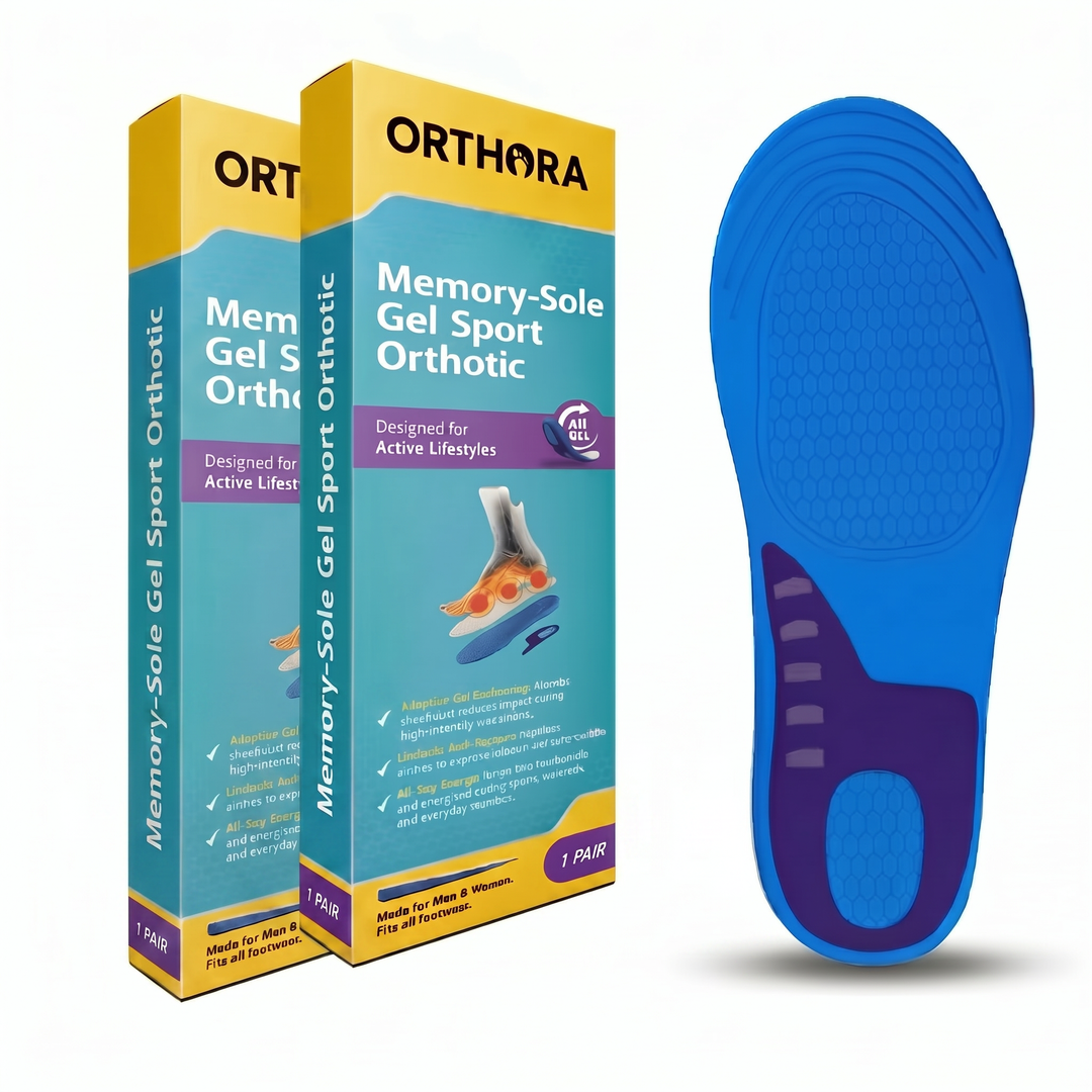 2-Pack Memory-Sole Gel Sport Orthotic Indlægssåler