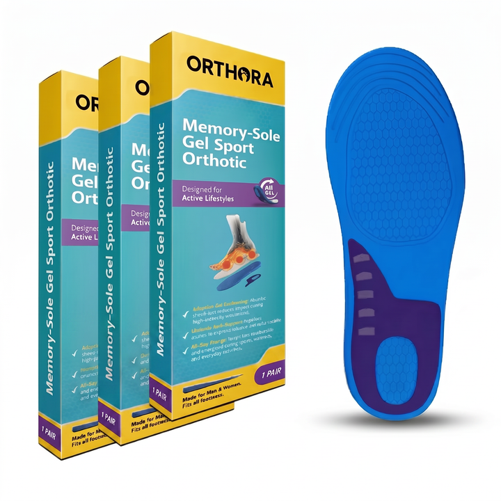 3-Pak Memory-Sole Gel Sport Orthopædiske Indlægssåler