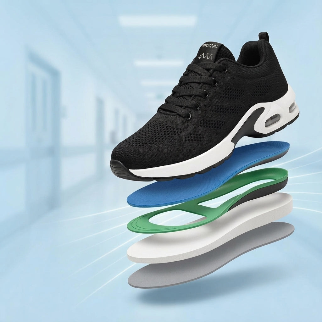 Orthora Pro - 12-timers Skift Sko til Lette Smerter i Hæl &amp; Plantar Fasciitis (Unisex)