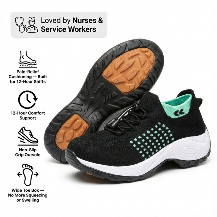 ShiftPro - 12-Timers Komfort Sko til Læge- og Plantar Fasciitis Lindring (BOGO)