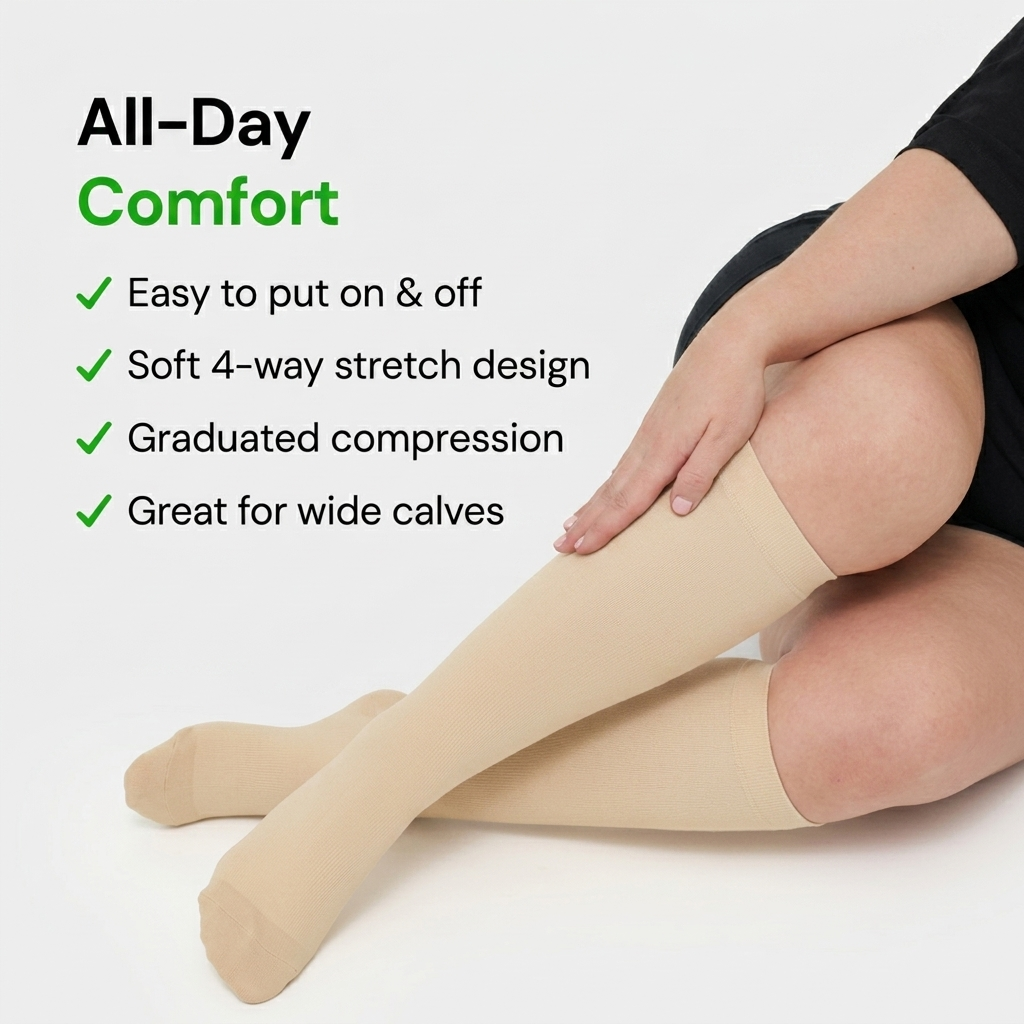 Klassiske Kompressionsstrømper - Hvid