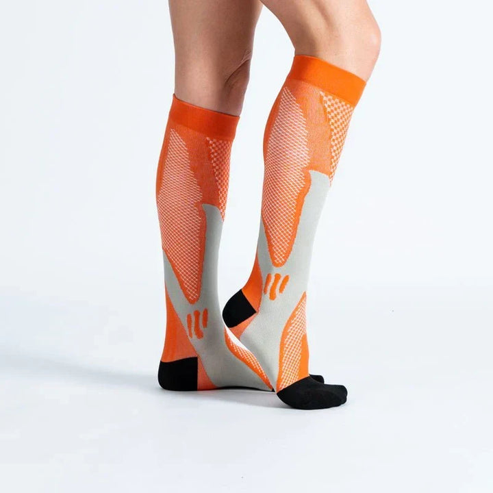 OrthoFlow Kompressionsstrømper - Orange Sort