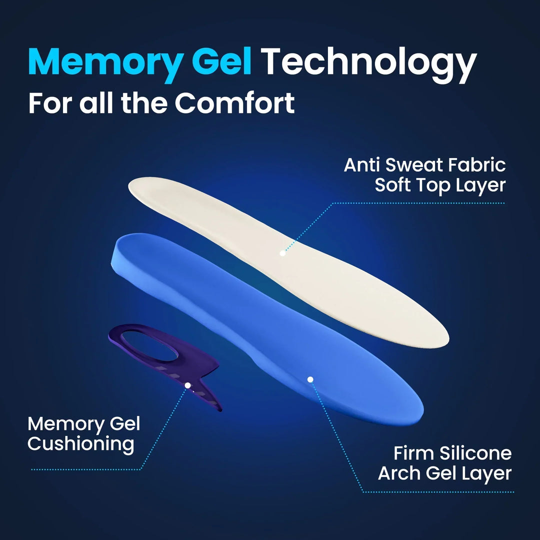 Memory-Sole Gel Sport Ortopædiske Indlægssåler